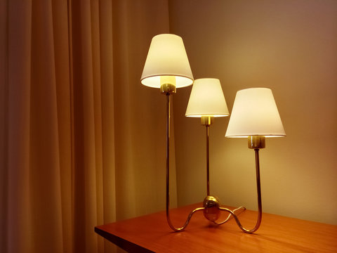 Classic style table lamp decorating a room