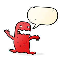 cartoon funny frog with speech bubble