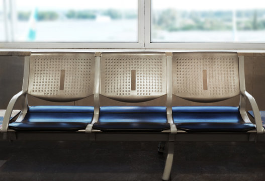 Airport seating for waiting a flight