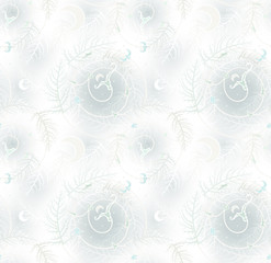 Morning fog. Vector pattern.