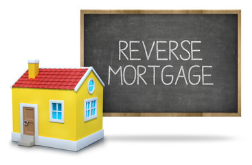 Reverse mortgage on blackboard