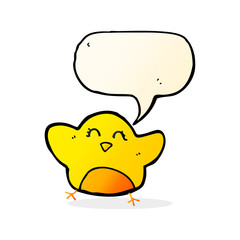 cartoon bird with speech bubble
