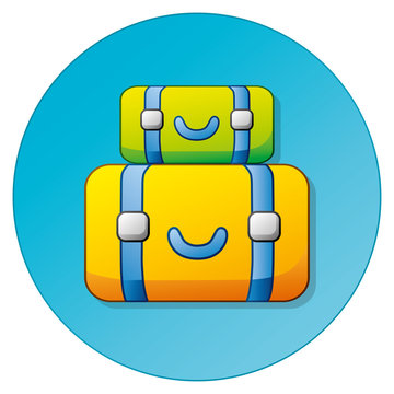 Two suitcases. Baggage icon.