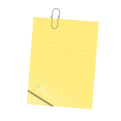 clip with a sheet of paper