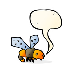 cartoon bee with speech bubble