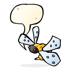 cartoon bee with speech bubble