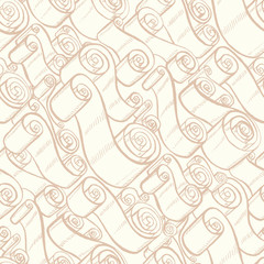 Vintage ribbons and scrolls.  Wallpaper seamless pattern