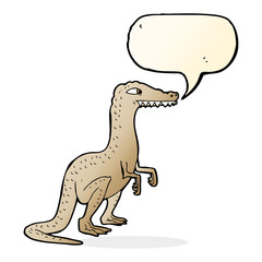 cartoon dinosaur with speech bubble