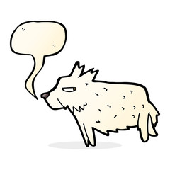 cartoon terrier with speech bubble