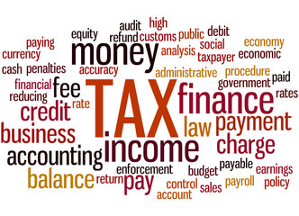 TAX, word cloud concept 8