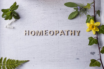 Homeopathy, homeopathy globules and bottles