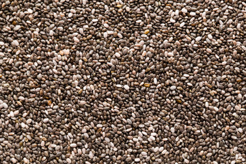 Chia seeds on the background.