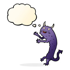 cartoon devil with thought bubble