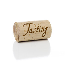 Tasting Branded Wine Cork on White