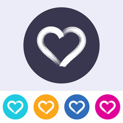 Single vector heart icon