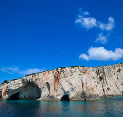 Naklejka premium Blue caves on Zakynthos island 