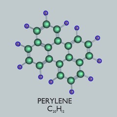 Perylene molecule hydrocarbon