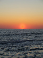 Last moment of marine sunset