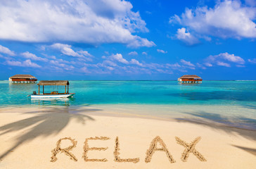 Word Relax on beach