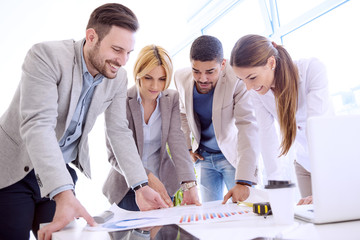 Group of business people discussing