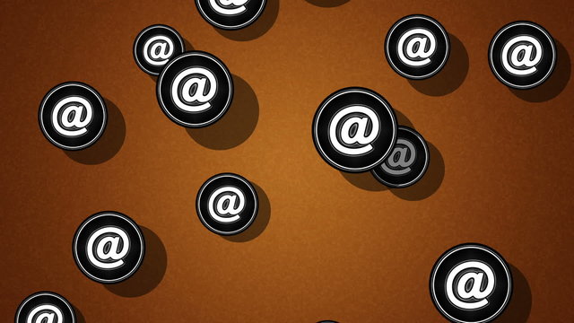 Flying e-mail icons. Looping. Alpha channel is included.