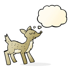 cute cartoon deer with thought bubble