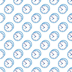 Fototapeta na wymiar Stylish clock seamless pattern