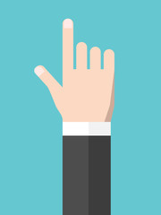 Touching hand, flat style