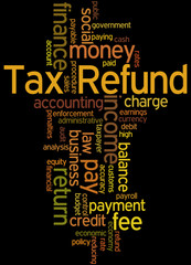Obraz premium Tax Refund, word cloud concept 5