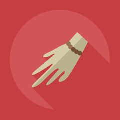 Flat modern design with shadow icons manicure