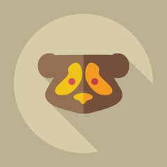 Flat modern design with shadow icons pandas