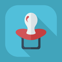Flat modern design with shadow icons soother