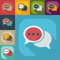 Flat modern design with shadow icons business icon