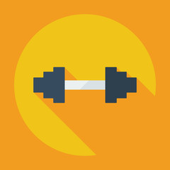 Obraz premium Flat modern design with shadow icon dumbbell