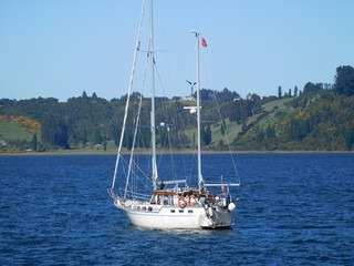 Seegelboot auf See