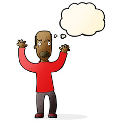cartoon angry dad with thought bubble