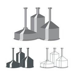 Set - beer brewery elements, icons, logos. Vector