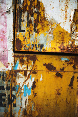 Random background collage paper typography texture on wall