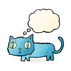 cartoon cat with thought bubble