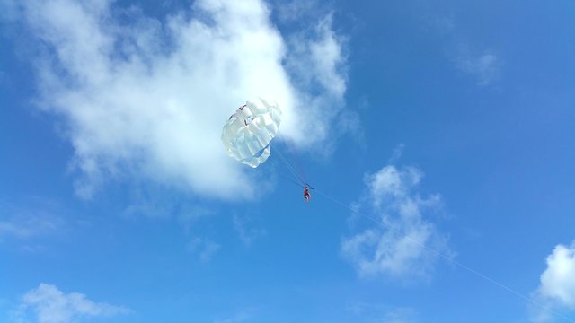 Parasailing at bavaro beach in Punta cana, domenican republic