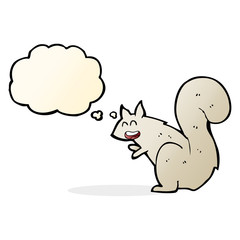 cartoon squirrel with thought bubble