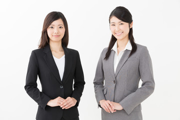 asian businesswomen isolated on white background