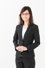 Obraz premium asian businesswoman isolated on white background