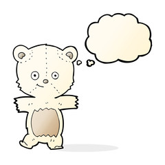cute cartoon polar bear with thought bubble
