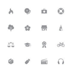 gray web icon set 6 for web design, user interface (UI), infographic and mobile application (apps)