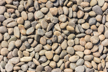 decorative floor pattern of a gravel stone