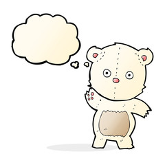 cute cartoon polar bear with thought bubble
