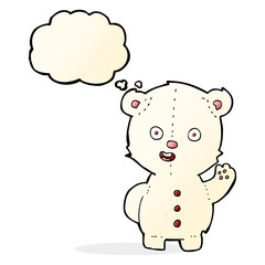 cute cartoon polar bear with thought bubble