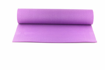 open  fitness  yoga mat on white background