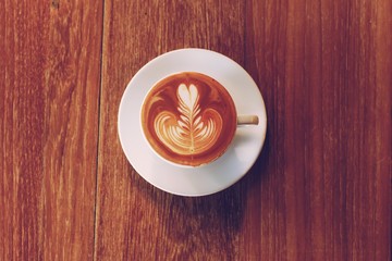 cup of coffee in coffee shop